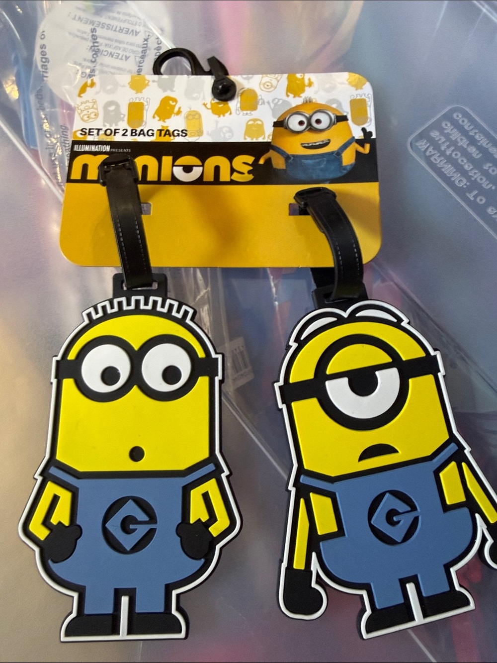 Kids' Yellow Silicone Luggage Bag Tags - Set of 2
